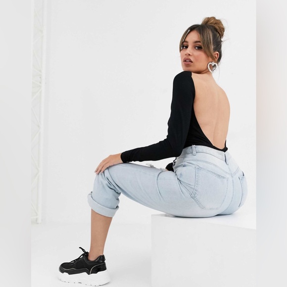 EUC ASOS Long Sleeve Backless Bodysuit - Picture 2 of 8